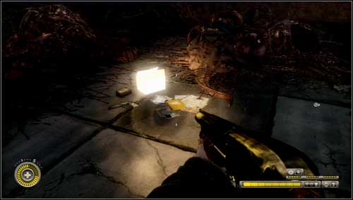 The hole in the platform is small enough to jump over it, but it is safer to take the metal beam near the bridge - Chapter 6 - p. 3 - Walkthrough - Resistance 3 - Game Guide and Walkthrough