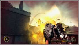 You have a very good shooting position, therefore eliminate the enemies from the other building [1] - Chapter 7 - p. 1 - Walkthrough - Resistance 3 - Game Guide and Walkthrough