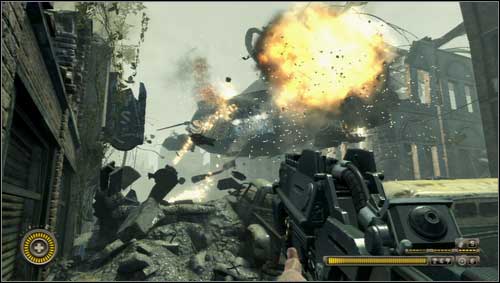 The first dropship that show up will be destroyed [1] - Chapter 8 - Walkthrough - Resistance 3 - Game Guide and Walkthrough