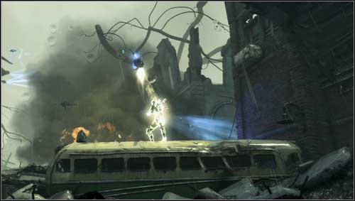 The second wave contains of the Hybrids with some Shield Drones which install the personal shield [1] - Chapter 8 - Walkthrough - Resistance 3 - Game Guide and Walkthrough