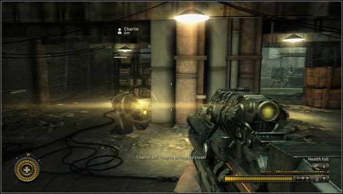 When you get to the roof Charlie will hide in the room with a small roof [1] - Chapter 9 - p. 1 - Walkthrough - Resistance 3 - Game Guide and Walkthrough