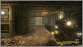 Get through the open door [1] at the staircase and climb up - Chapter 11 - p. 3 - Walkthrough - Resistance 3 - Game Guide and Walkthrough