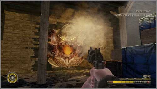 You'll get to the big room with the door on the left - Chapter 12 - p. 1 - Walkthrough - Resistance 3 - Game Guide and Walkthrough