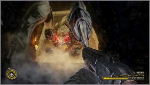 Keep shooting at the Satan's eyes [1] to slow it down and save yourself - Chapter 12 - p. 3 - Walkthrough - Resistance 3 - Game Guide and Walkthrough