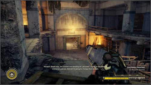 If you deactivate it the metal door on the lower floor will open [1] - Chapter 15 - p. 1 - Walkthrough - Resistance 3 - Game Guide and Walkthrough