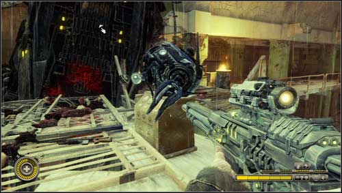 Eliminate the group of the bandits, take the Deadeye sniper rifle and deactivate the Drone [1] - Chapter 15 - p. 3 - Walkthrough - Resistance 3 - Game Guide and Walkthrough