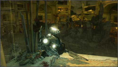 Exit the elevator, move on and get to the last Drone [1] - Chapter 16 - p. 2 - Walkthrough - Resistance 3 - Game Guide and Walkthrough