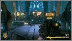 After the fight climb the stairs, go up to get to the previous room and run to the opposite wall where you turn left - Chapter 19 - p. 2 - Walkthrough - Resistance 3 - Game Guide and Walkthrough