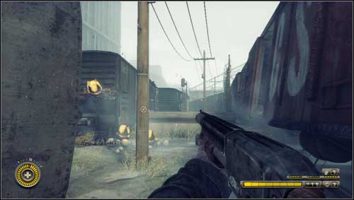 At the beginning of the chapter when you get between the wagons, go towards the pylons [1] - Journals St. Louis, MO - p. 2 - Journals - Resistance 3 - Game Guide and Walkthrough