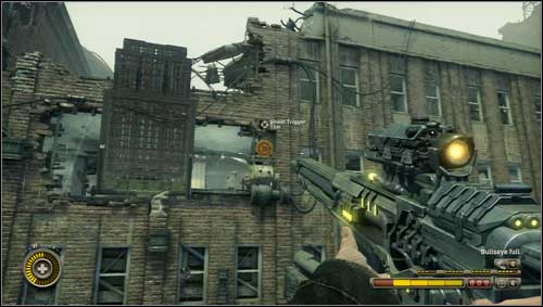 Follow Charlie who carries the energetic link and get cross the platform that lowers when you use the target [1] - Journals St. Louis, MO - p. 2 - Journals - Resistance 3 - Game Guide and Walkthrough