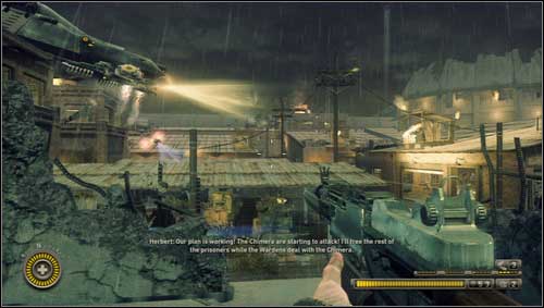 When you get out of the tunnels, youll be at the courtyard where the bandits fight the Chimeras [1] - Journals Graterford, PA - Journals - Resistance 3 - Game Guide and Walkthrough