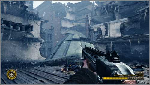 When you enter the building using the planes wing [1] go up and jump down through the hole in the floor - Journals New York, NY - Journals - Resistance 3 - Game Guide and Walkthrough