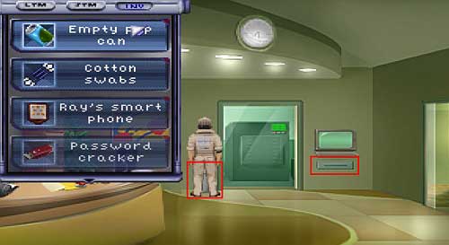 Before going back to the Terminal, approach the Trash can where you'll find an Empty pop can - 7:30-Ray - Walkthrough - Resonance - Game Guide and Walkthrough