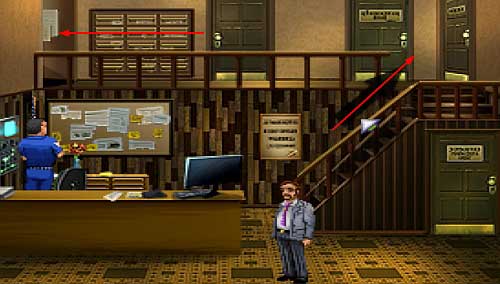 Go up the stairs, and then left - Police Administration- Bennet - Walkthrough - Resonance - Game Guide and Walkthrough