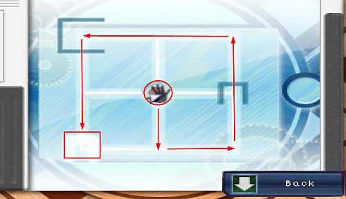 Now move the circle in the middle (indicated by a circle) clockwise so as to reach the red square on the screen - Tortoise Security-Bennet - p. 1 - Walkthrough - Resonance - Game Guide and Walkthrough