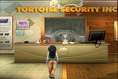 Click on the Bell (square) - Tortoise Security- Anna - Walkthrough - Resonance - Game Guide and Walkthrough