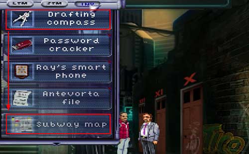 Go back to Bennet and select Arrest them, then choose the Security cam picture from INV - Edgetown-Ray,Bennet - Walkthrough - Resonance - Game Guide and Walkthrough