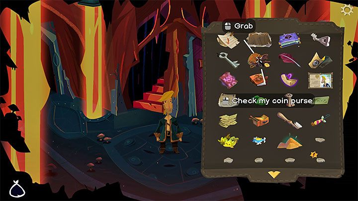 The puzzle involves placing the pebbles in the boxes based on their size - Return to Monkey Island: Find LeChuck (Chapter 5) - walkthrough, solution - Part 5 - Beneath the Monkey Head - Return to Monkey Island Walkthrough