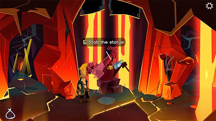 The new floor has 3 unique chambers (not counting the stone door one), while there are collapsed passages on the sides - Return to Monkey Island: Find LeChuck (Chapter 5) - walkthrough, solution - Part 5 - Beneath the Monkey Head - Return to Monkey Island Walkthrough