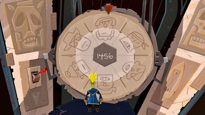 Return to the room with the Wheel and correctly choose the parts of the drawings and set the date based on the information you've received from visiting the stone doors - Return to Monkey Island: Find LeChuck (Chapter 5) - walkthrough, solution - Part 5 - Beneath the Monkey Head - Return to Monkey Island Walkthrough