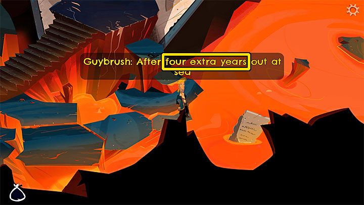 You need to understand the texts from the slab well - Return to Monkey Island: Find LeChuck (Chapter 5) - walkthrough, solution - Part 5 - Beneath the Monkey Head - Return to Monkey Island Walkthrough