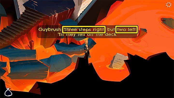 2) The second text involves manipulating wheels - Return to Monkey Island: Find LeChuck (Chapter 5) - walkthrough, solution - Part 5 - Beneath the Monkey Head - Return to Monkey Island Walkthrough