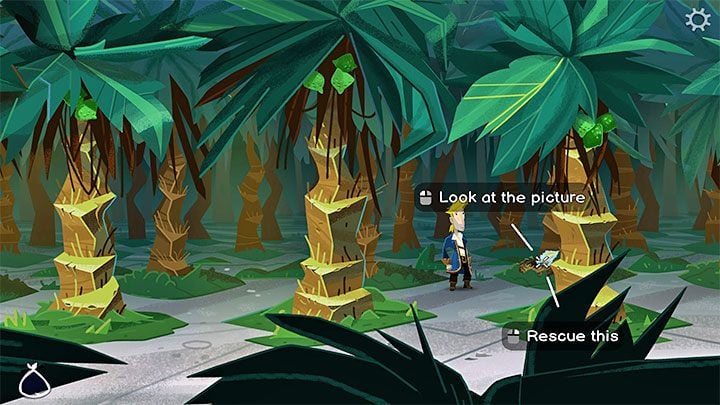 Use the fish on the seagull - adding pepper worked - the bird will leave this place - Return to Monkey Island: Bella Fishers Golden Key - walkthrough, solution - Part 4 - Things Get Complicated - Return to Monkey Island Walkthrough