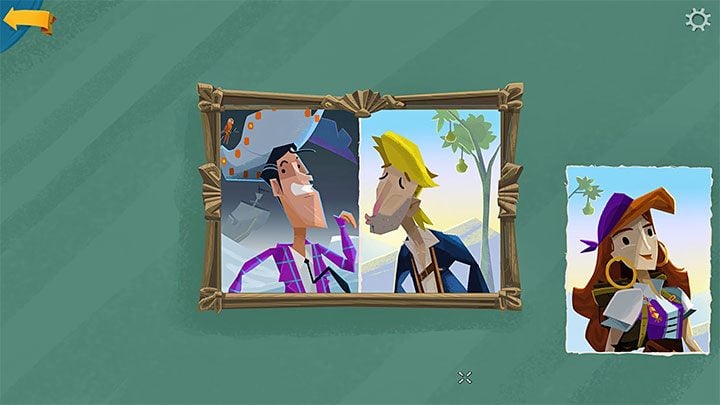 Open your inventory and select the frame from it - Return to Monkey Island: Bella Fishers Golden Key - walkthrough, solution - Part 4 - Things Get Complicated - Return to Monkey Island Walkthrough