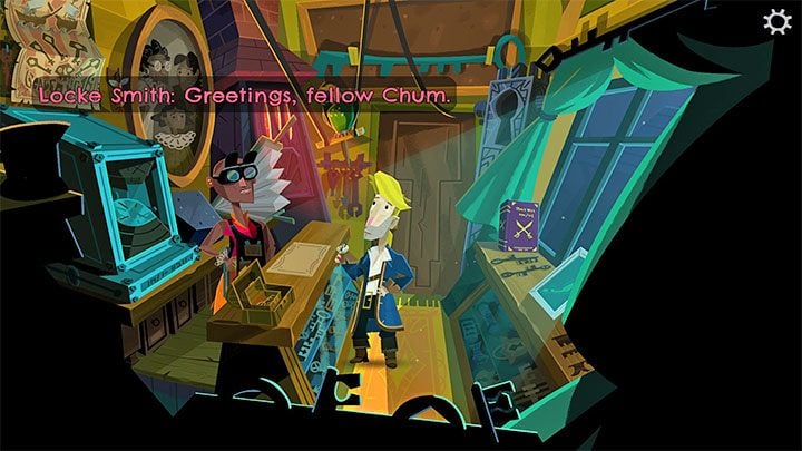 Locke Smith - she runs a locksmith shop on High Street on Melee Island - Return to Monkey Island: Bella Fishers Golden Key - walkthrough, solution - Part 4 - Things Get Complicated - Return to Monkey Island Walkthrough