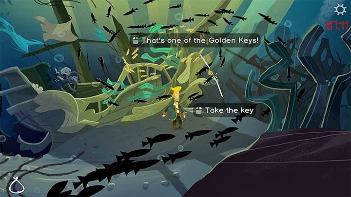 After reaching the bottom, go right - Return to Monkey Island: Bella Fishers Golden Key - walkthrough, solution - Part 4 - Things Get Complicated - Return to Monkey Island Walkthrough