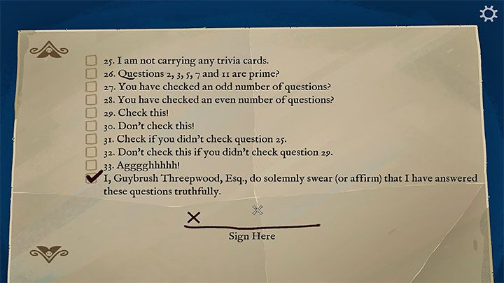 You must also complete the customs form correctly - Return to Monkey Island: Get the 5 keys for the safe - walkthrough - Part 4 - Things Get Complicated - Return to Monkey Island Walkthrough