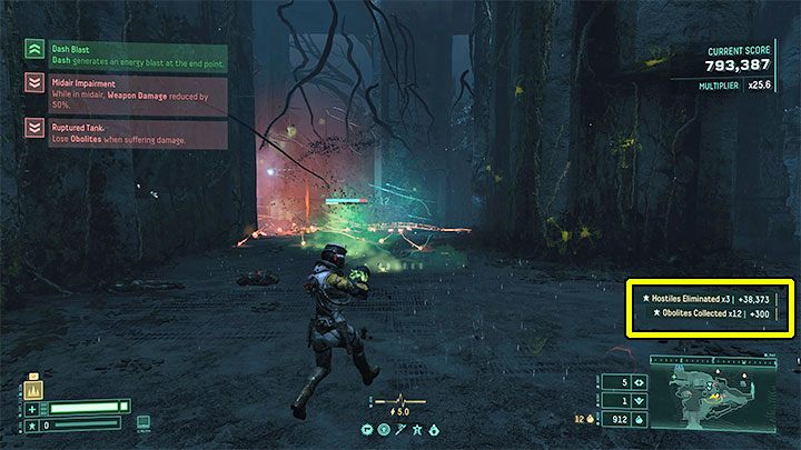 In the simulation mode, you score points and can also increase the point multiplier - Returnal: Challenge terminal - daily challenges - Basics - Returnal - game guide