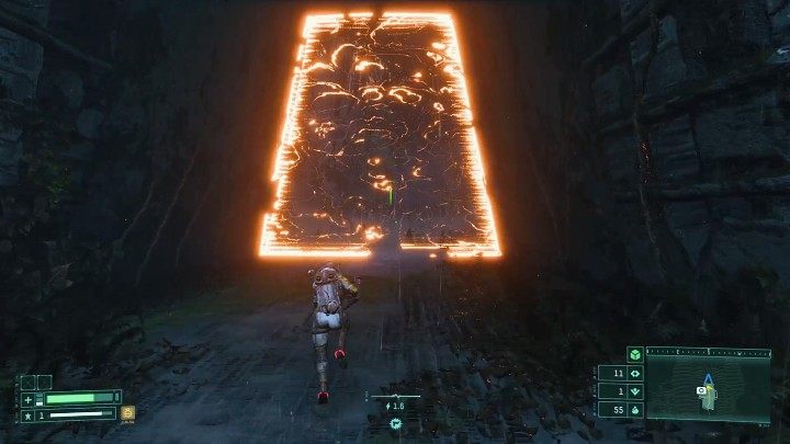 Once you find the aforementioned artifact, you will be able approach the orange barrier and have Selene perform a regular melee attack to immediately break the obstacle - Returnal: Orange force field - how to destroy? - Exploration - Returnal Guide