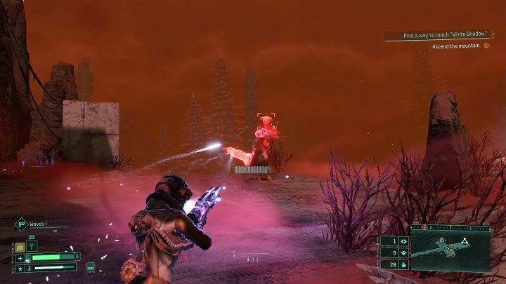 The second dangerous opponent is Severed, which you can meet after passing through the gate at the foot of the great mountain - Return: Crimson Wastes - biome - Biomes - Returnal Guide