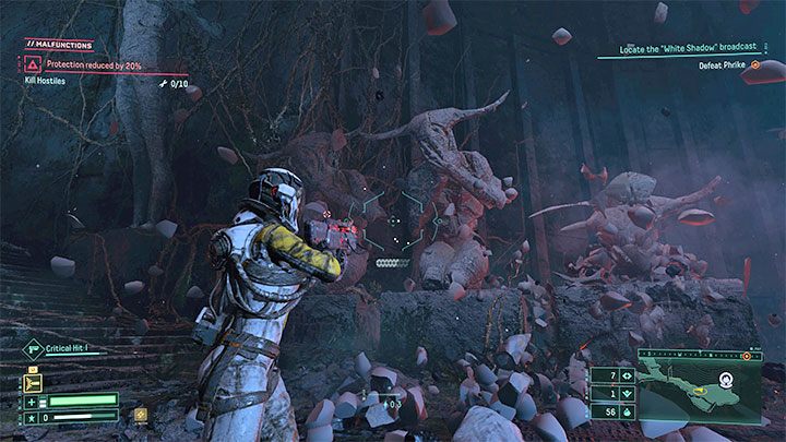 This is an aspect of the game that is relatively easy to ignore - many of the large objects from the immediate surroundings can be destroyed with firearms or melee weapons - Returnal: Beginners guide - Basics - Returnal Guide