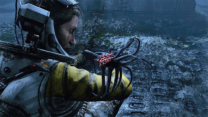 You will come across the first parasite while exploring the Overgrown Ruins - this will happen at a random moment - Returnal: Parasites - what are they? - FAQ - Returnal - game guide