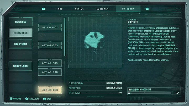 Ether is one of the resources in Returnal and it is definitely rarer than Obolite - Returnal: Ether - what is it used for? - FAQ - Returnal Guide