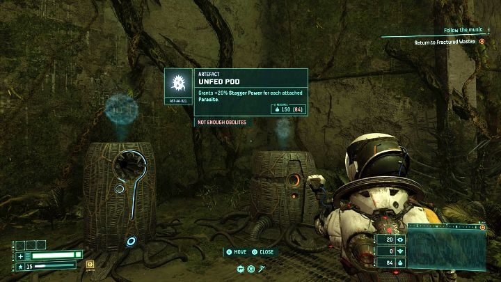 Stagger power in the game Returnal can be increased with the special artifact known as the Unfed Pod - Returnal: Stagger - how to stun enemies? - Combat - Returnal Guide