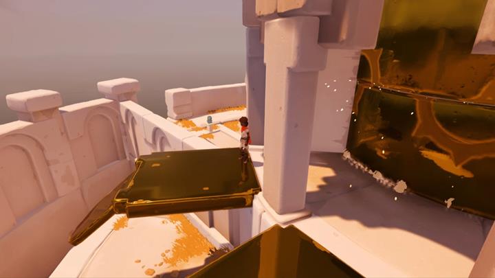 Hop over the wall towards the figurine. - Meeting the beast and the first mill | Chapter 2 - Walkthrough - Chapter 2 - Rime Game Guide