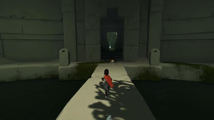 The fox is waiting for you at the end of the walkway - Crossing the underground river | Chapter 3 - Walkthrough - Chapter 3 - Rime Game Guide