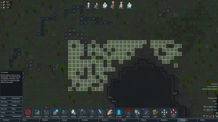 You can give additional orders to your colonists - they can chop down trees, hunt animals, or move resources. - How does the architect mode work? - The basics of living in the colony - RimWorld Game Guide