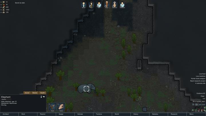 This time your colony was attacked by a wild elephant. - Dangers and random events - The basics of living in the colony - RimWorld Game Guide