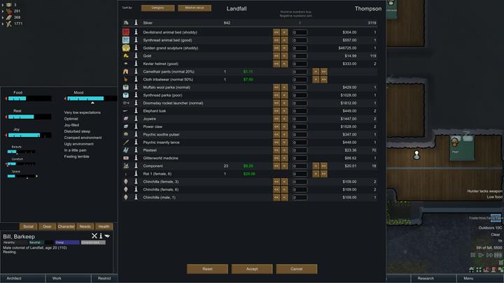 Send colonists with high social skills to purchase goods. - Dangers and random events - The basics of living in the colony - RimWorld Game Guide