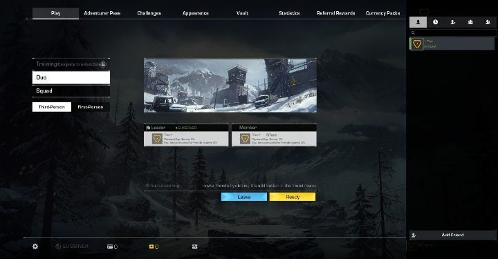 Select the Duo option to play with another teammate - Can you play in two-person teams in Ring of Elysium? - FAQ - Ring of Elysium Guide and Tips