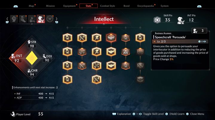 This skill allows to use persuasion during selected conversations (e - Rise of the Ronin: Best skills - Rise of the Ronin: Basics - Rise of the Ronin Guide