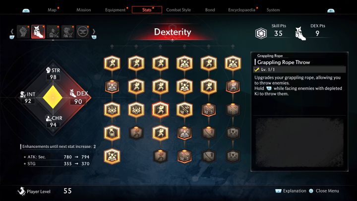 With this skill, you can grab enemies that run out of Ki with the Grappling Rope and throw them - Rise of the Ronin: Best skills - Rise of the Ronin: Basics - Rise of the Ronin Guide