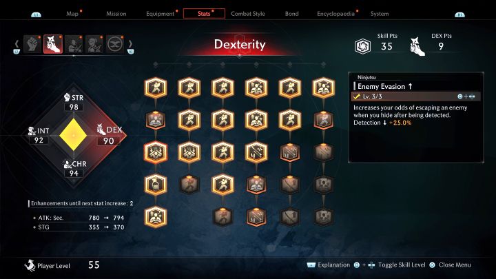 Every bought level of this skill increases your chances of evading enemies after being detected - Rise of the Ronin: Best skills - Rise of the Ronin: Basics - Rise of the Ronin Guide