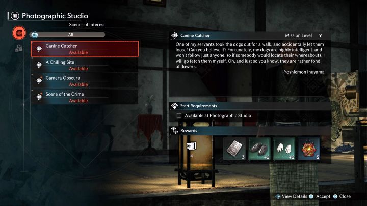 Scenes of Interest are photography challenges that you can receive from the employees of the photographic studios - Rise of the Ronin: All Scenes of Interest (Photographic Studio) - Rise of the Ronin: Secrets and Collectibles - Rise of the Ronin Guide