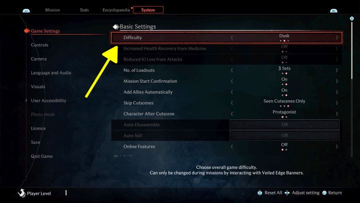 We have described the differences between the available settings in more detail on the Difficulty levels page in the Basics chapter - Rise of the Ronin: Tips and tricks - Rise of the Ronin: Basics - Rise of the Ronin Guide
