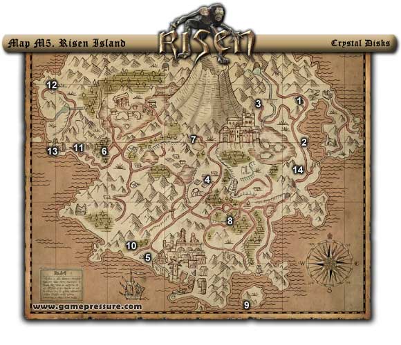 1, 2, 3 - Chapter 2 - [Map M5] Risen Island - Crystal Disks - Chapter 2 - Risen - Game Guide and Walkthrough